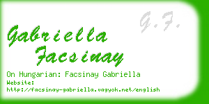 gabriella facsinay business card